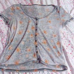Floral American eagle shirt